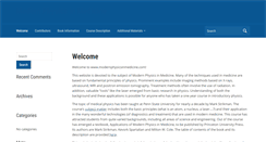 Desktop Screenshot of modernphysicsinmedicine.com